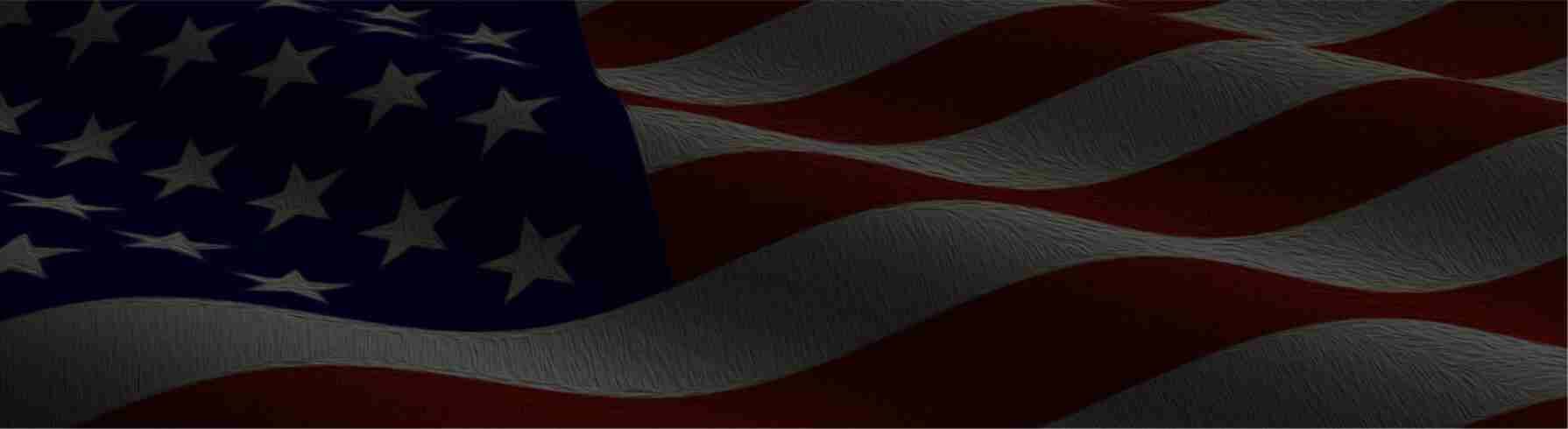 blackened image of American flag