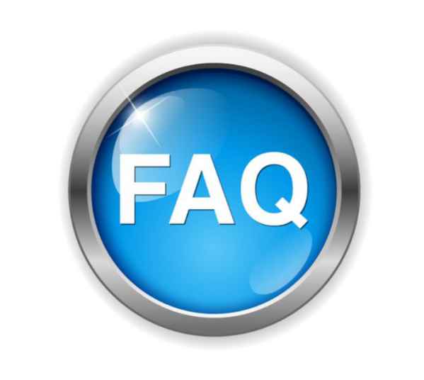 FAQ Button in blue