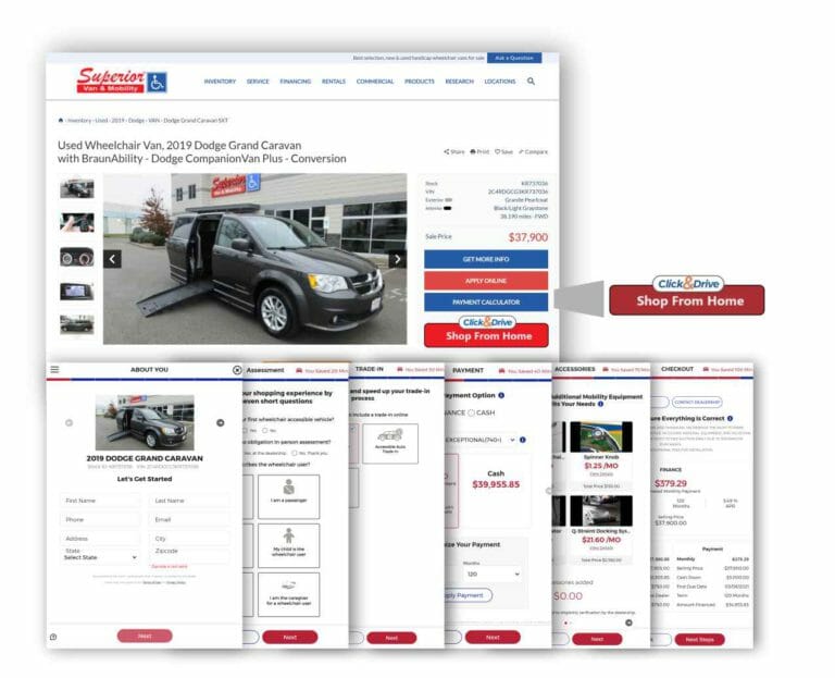 Navigation pages using Click & Drive