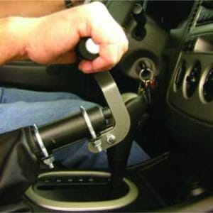 Handicap Driving Aids. Image of gear shift hand controls