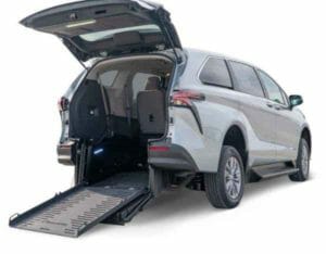 BraunAbility ADA Toyota Sienna hybrid rear-entry wheelchair van