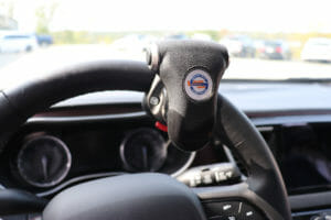 handicap driving aids. Sure Grip RF360 Programmable spinner knob on a steering wheel