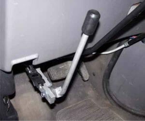 Handicap Driving Aids. Sure Grip Floor Mounted Parking Brake Extension