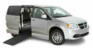 Silver VMI Dodge Caravan with Northstar wheelchair-accessible conversion