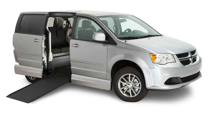 Silver VMI Dodge Caravan with Northstar in-floor wheelchair-accessible conversion