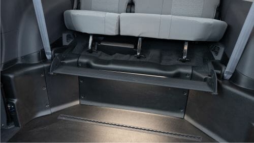 Rear footrest image on BraunToyota Sienna Hybrid wheelchair van