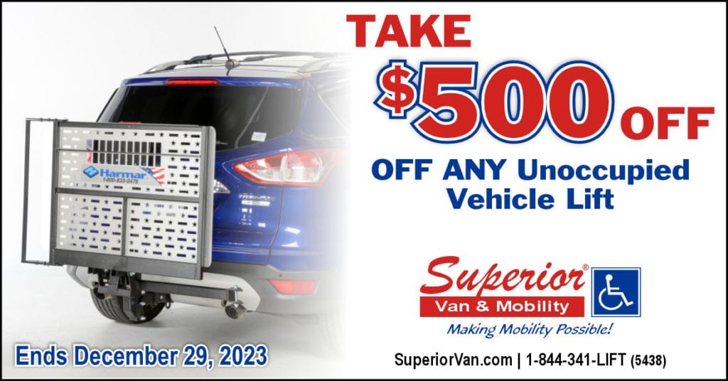 Take $500 off any unoccupied vehicle lift