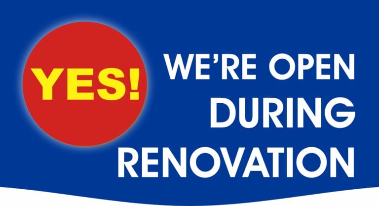 Yes, open during renovation